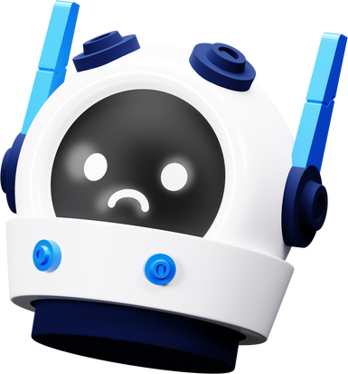 3D Robot Sad Emoji